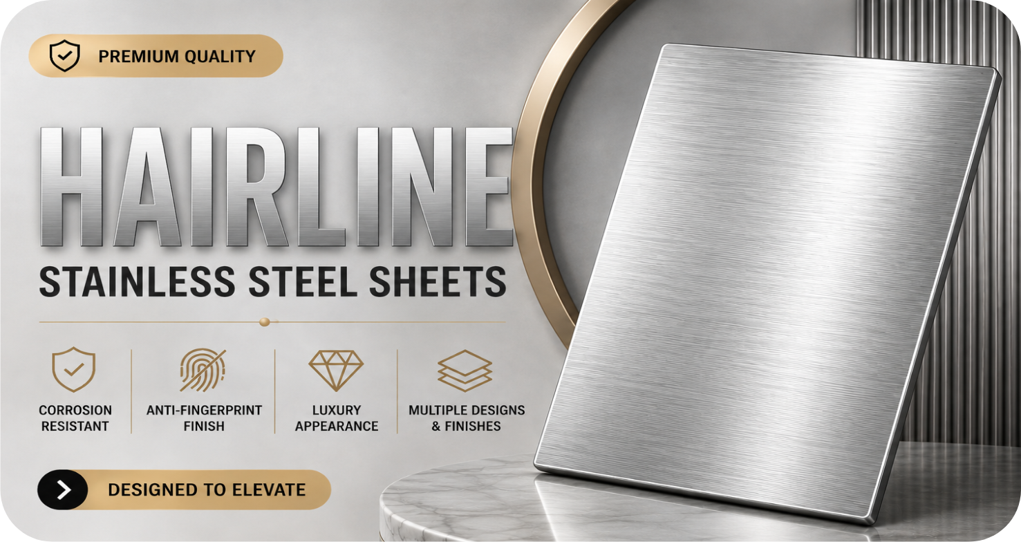Hairline stainless steel sheet